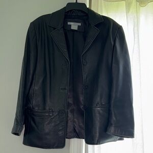 Black Leather Women's Jacket size small